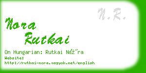 nora rutkai business card